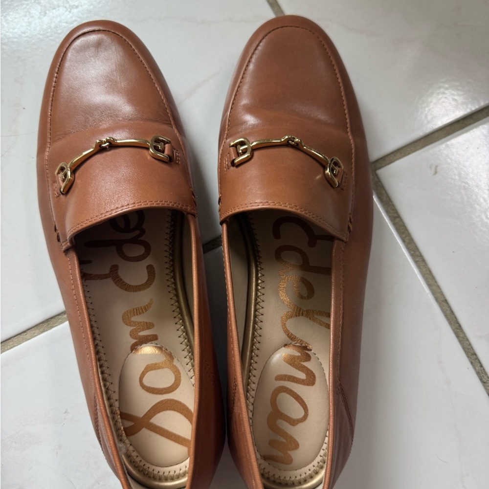 Sam Edelman Brown Loafers with Gold Accent
